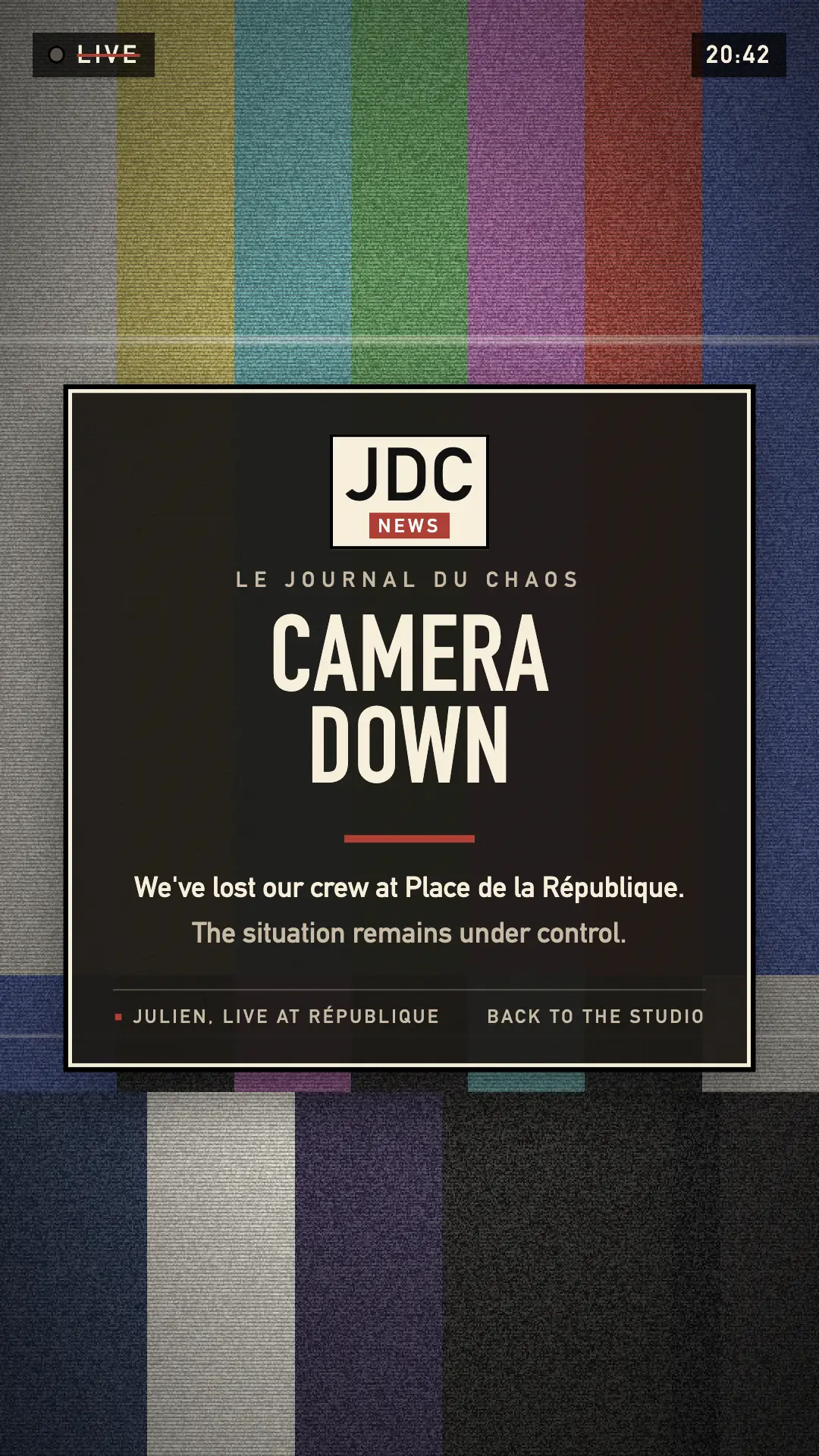 Camera down